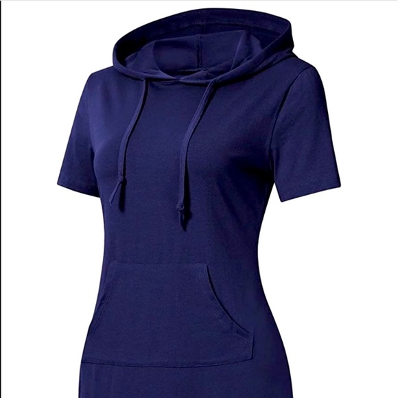 *****Liked New***** Pullover Hoodie Dress with Pockets Knee Length - Picture 2 of 7